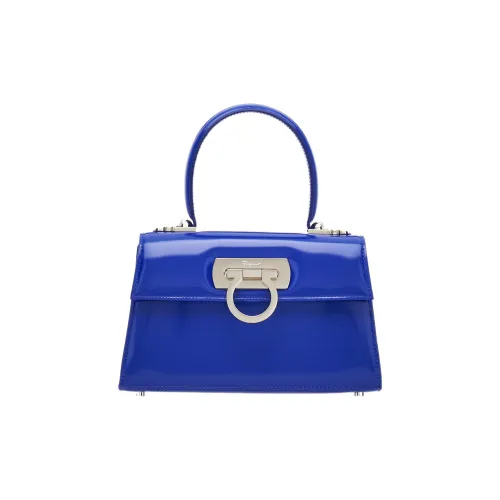 Ferragamo Сумка через плечо из коровьей кожи маленькая сумка женская синяя