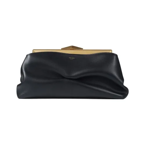 Jimmy Choo Diamond Soft Lambskin Crossbody Clutch Women's Black