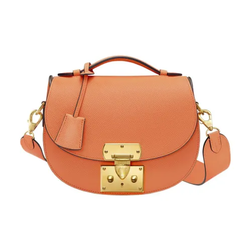 Moynat Full с рельефом Veau Carat кожа седло сумка сумка через плечо маленькая женская апельсин