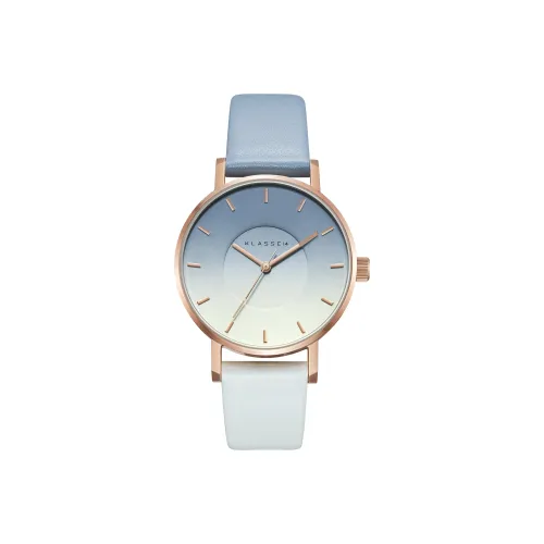 KLASSE14 Women's Watch Кварцевый механизм Естественная кожа Ремешок Синий циферблат WSK19RG006