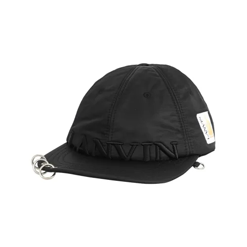 Lanvin Нейлоновые Кепки Мужские Черные