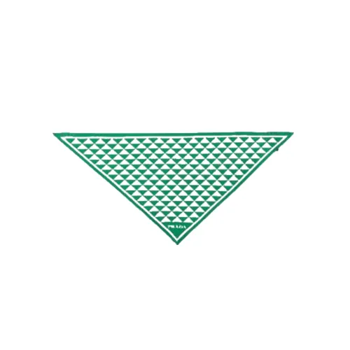 PRADA Шелковые шарфы Зеленый Унисекс