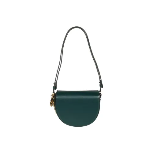 Stella McCartney Полиуретан с Полиэстером Седло Сумка Сумка через плечо Маленькая Женская Зеленая