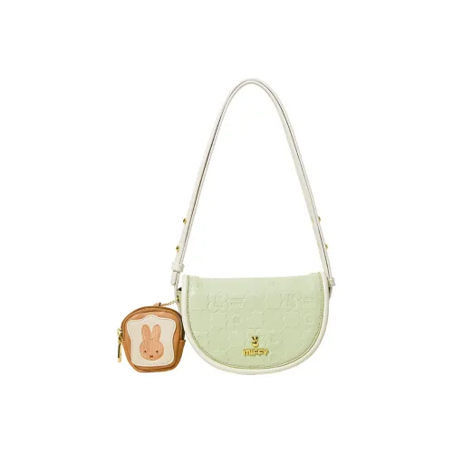 MIFFY PU (полиуретан) Saddle Bag Crossbody Bag Shoulder Bag Женская Зеленая Белая
