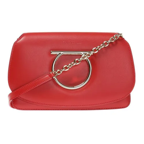 FERRAGAMO Телячья кожа Сумка через плечо Сумка на плечо Женская Красная