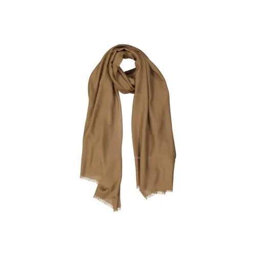 Lanvin Кашемировые вязаные шарфы Коричневый Мужской
