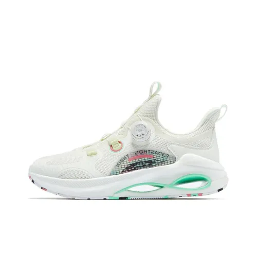 QIAODAN Slip-resistant Легкий Rebound Низкие Беговые кроссовки Мужские Белый Зеленый