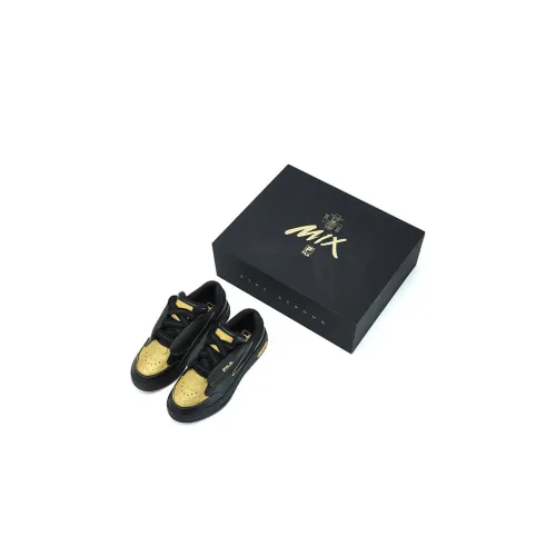 FILA Mix Черный Золотой Обувь Низкий Верх Скейтборд Кроссовки Женские Черный Золотой