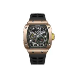 9088-Розовый корпус, черный ремешок