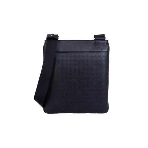 Ferragamo Сумка через плечо из коровьей кожи стандартная мужская черная