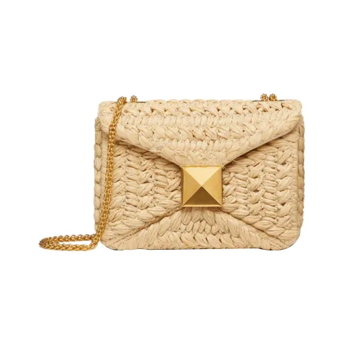 Valentino Рафия Сумка через плечо Стандартная Женская Золотая