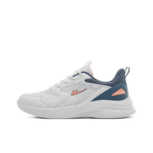 Warrior Shock Absorbers Slip-Resistant Low Top Casual Shoes Men's White Ink Blue Warrior Shock Absorbers Низкий топ повседневная обувь для мужчин белый чернильно-синий