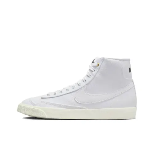 Nike Blazer 77 CNVS Slip-Resistant Abrasion-Resistant MID Топ Скейтборд Кроссовки Женские Белые