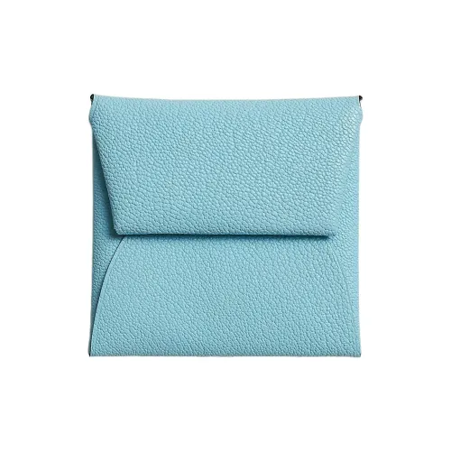 HERMES Bastia Mysore Шевро Кошелек Женские U2Bleu ZEPHYR Ветреный синий