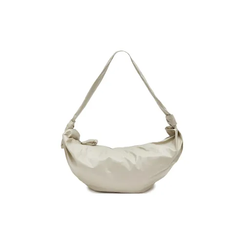 Lemaire Коровья кожа Круассан Сумка через плечо Большая Унисекс Серый Белый