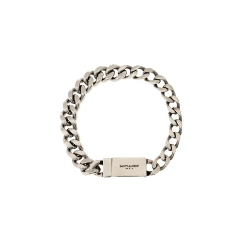 SAINT LAURENT Браслеты из латанию Серебряный Мужской