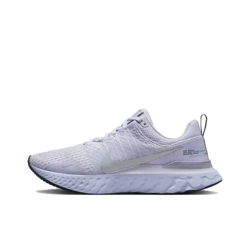 Nike React Infinity Run Flyknit 3 Дышащий Поддержка Низкий Топ Повседневные Беговые Кроссовки Мужские Extreme Светло-фиолетовый