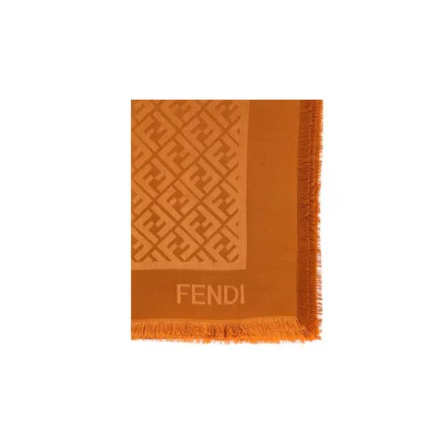 FENDI Вязаные шарфы Коричневый Женские