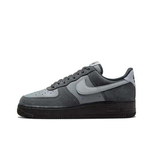 Nike Air FORCE 1 'Волк GREY Антрацитовый' Устойчивый к истиранию Дышащие Низкие Кроссовки для скейтбординга Мужские Серые