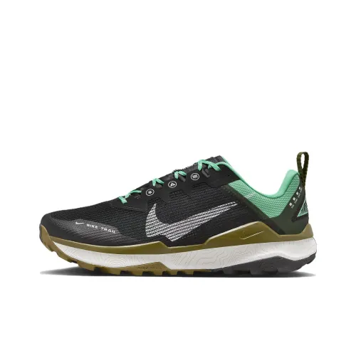 Nike Wildhorse 8 Slip-Resistant Abrasion-Resistant Low-Top Trail Running Shoes Men's Black Green Найк Вайлдхорс 8 Slip-Resistant Abrasion-Resistant Низкие Кроссовки для Беговых Пути Мужские Черный Зеленый