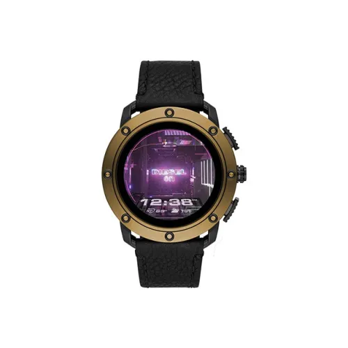 DIESEL Наручные часы Electronic Механизм Кожаный ремешок Черный циферблат Мужские часы DZT2016 Черный