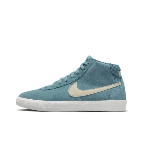 Nike SB Bruin Slip Resistant Abrasion Resistant High Top Скейтборд Кроссовки Женские Бирюзовые
