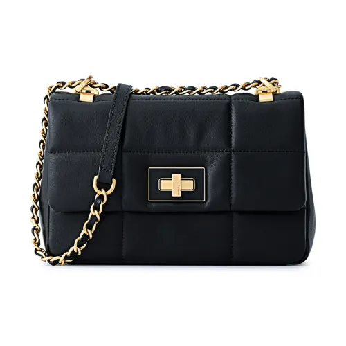 FION Натуральная кожа Цепь Маленькая квадратная сумка Сумка через плечо Женская