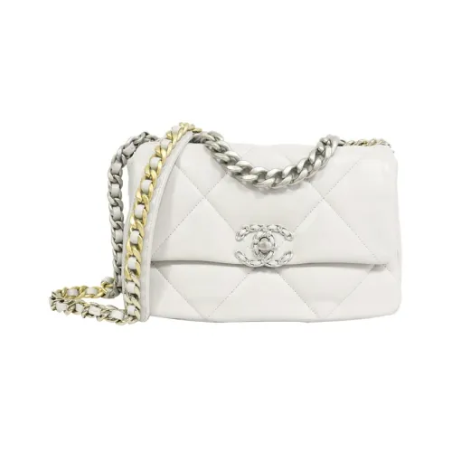 CHANEL 19Bag Овечья кожа Сумка через плечо Средняя Женская Белая