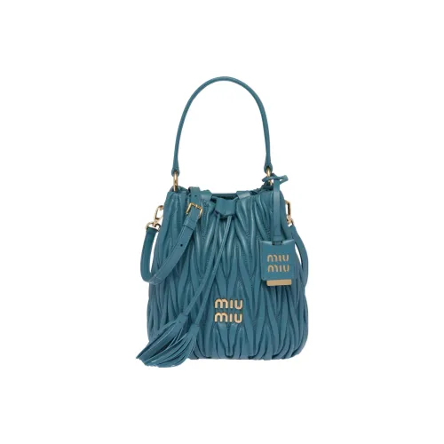 MIU MIU Soft Sheep Leather Sheepskin Women's Coastal Blue MIU MIU Мягкий Овца Кожа Овчина Женские Прибрежный Синий