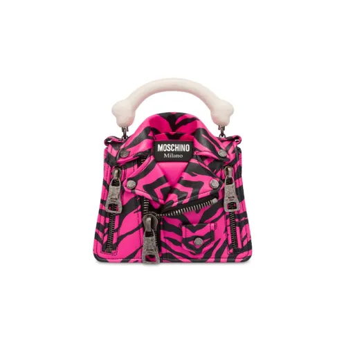 MOSCHINO Modern Primitive Коллаборация Edition сумка из овчины одно плечо женская розовый