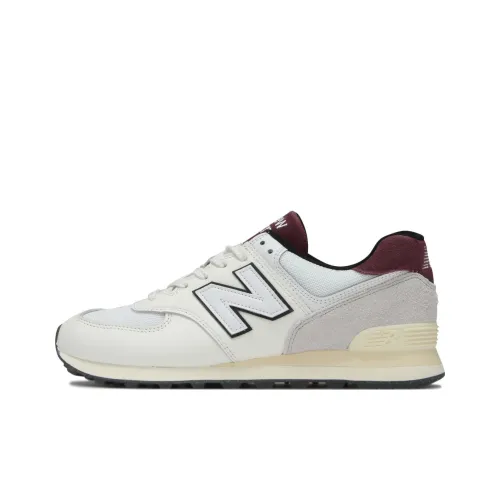 New Balance NB 574 Low Топ Повседневные Беговые Кроссовки Унисекс Белый Красный