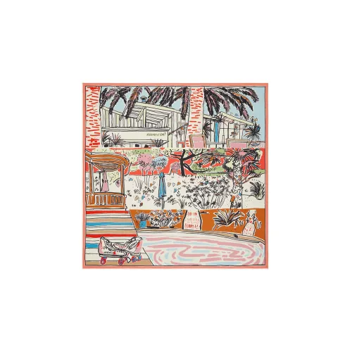 HERMES Кашемир Палантины Многоцветный Женские