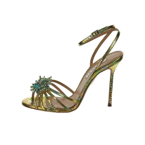 AQUAZZURA One Ремень Сандалии 10,5 см Женские Золотые