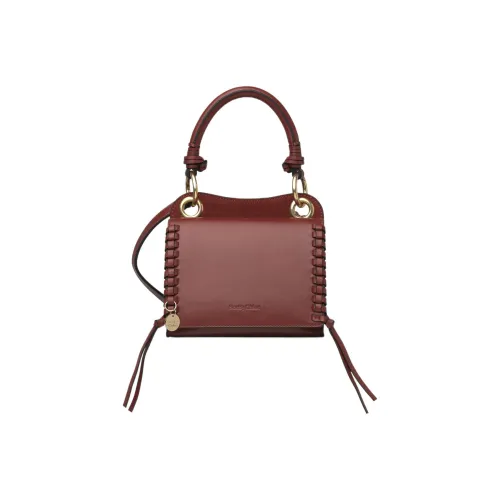 See By Chloe Tilda Гладкая коровья кожа с замшей Сумка через плечо Мини Женская Красно-коричневый