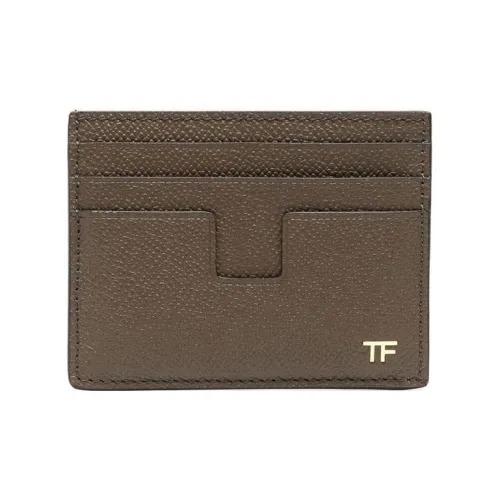 TF Телячья кожа Держатель для карт Мужской Кедр Коричневый