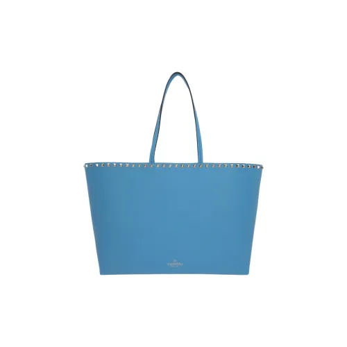 Valentino Rockstud Телячья кожа с текстурой сумка-тоут сумка через плечо женская синяя