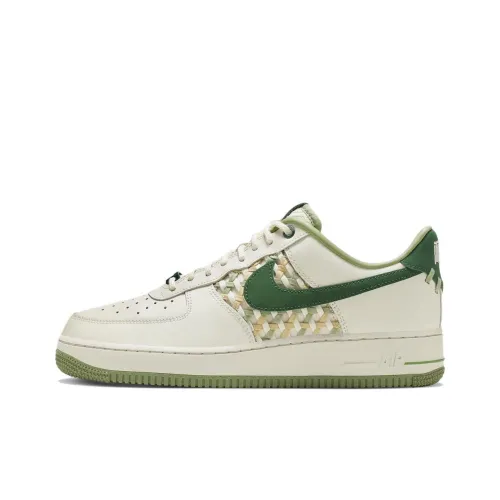 Nike Air Force 1 Low Топ Скейтборд Кроссовки Унисекс Белый Зеленый