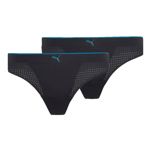 PUMA Стринг Стринг Позиционирование стиля Треугольное нижнее белье Женское Черное