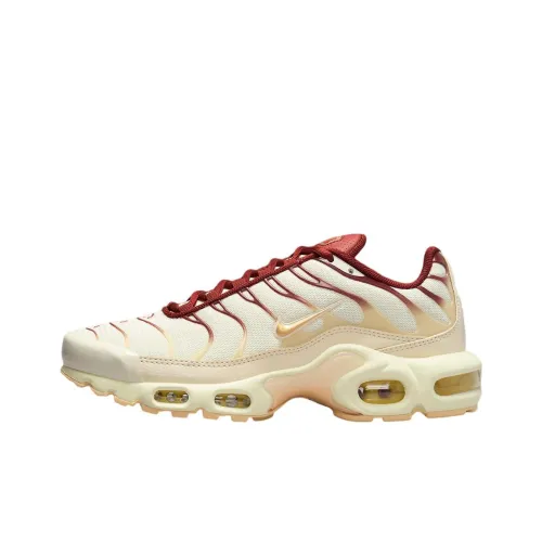 Nike Air Max Plus 'Sail Tan Burgundy' Устойчивый к истиранию Дышащий Низкий Топ Спортивная Повседневная Обувь Мужская Белый Красный
