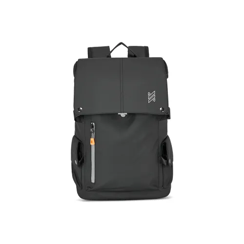 NOMK ПУ (полиуретан) Кожная мембрана 15 Дюйм Рюкзак Большой Мужской Черный