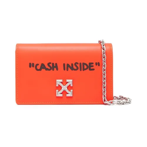 Off Белый Телячья кожа Сумка через плечо Сумка на плечо Женская Апельсин