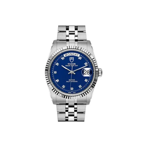 TUDOR Автоматический Механический Механизм Мужские Часы Prince and Princess Collection 36 мм Синий