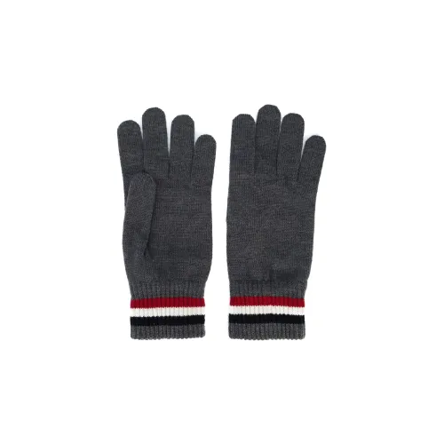 MONCLER Cotton Knit Перчатки Серый Мужской