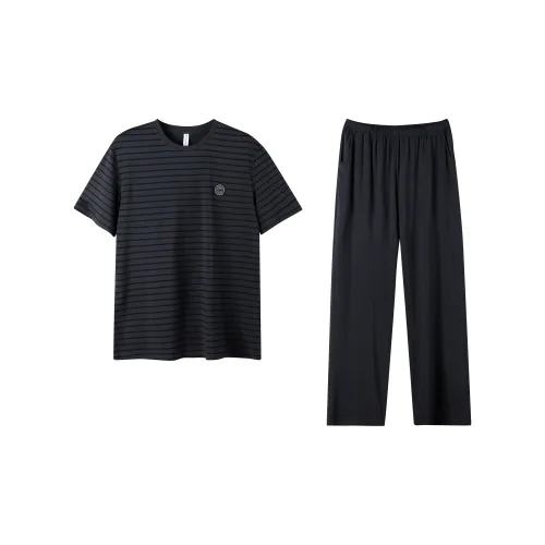 XUANZHITING Черный мужской комплект пижам