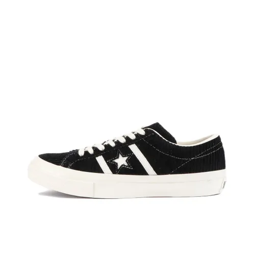 Converse Star Bars Вельвет Износостойкий Легкий Низкий Топ Скейтборд Кроссовки Унисекс Черный Японская Версия