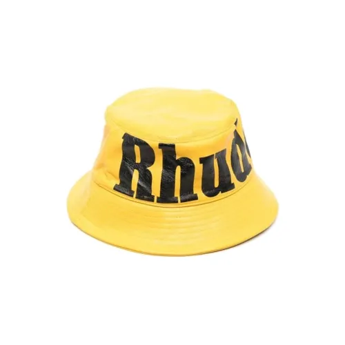 RHUDE Кожа Шляпы ведра Желтый Мужской