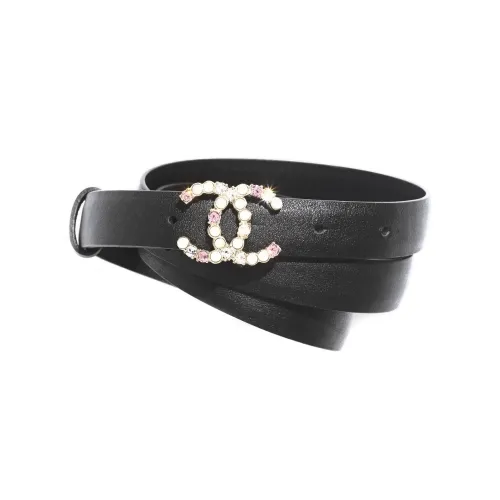 CHANEL Кожаные ремни, черные, женские