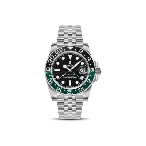 A BATHING APE Тип 2 BAPEX Кварцевый механизм Часы Мужские Черный циферблат