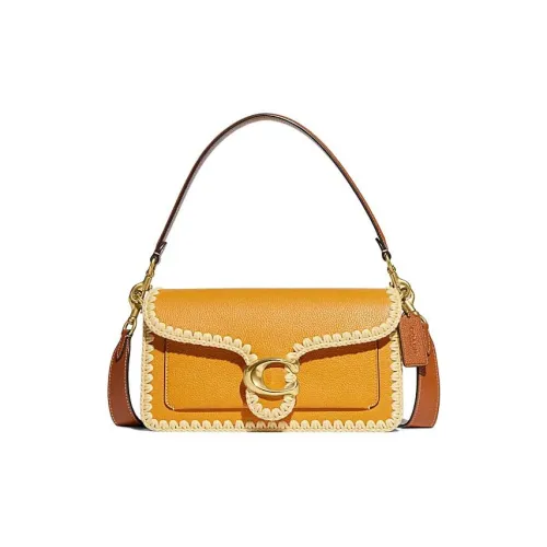 COACH Tabby Коровья кожа Курьерская сумка Сумка Bacchus Сумка через плечо Сумка Crossbody Сумка через плечо Женская Курослеп Желтый