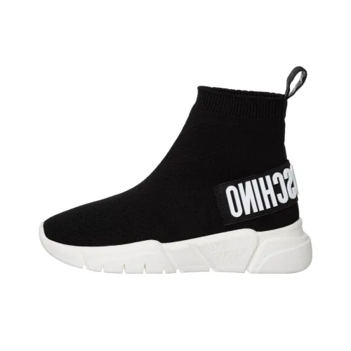 LOVE MOSCHINO Дышащие Высокие Кеды Спортивная Повседневная Обувь Женская Черная